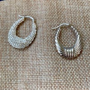 costume shell style hoop earrings